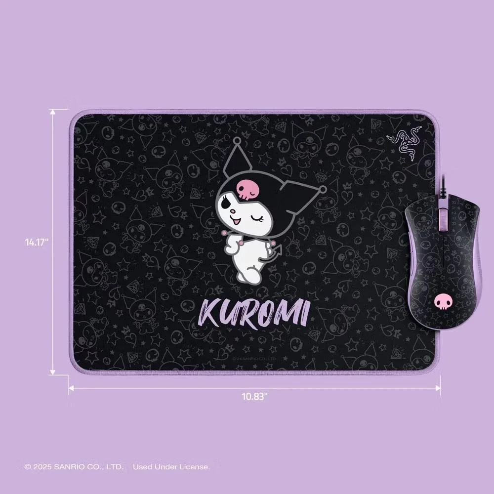 New! Razer DeathAdder Essential Goliathus Gaming Mouse Mat Bundle Kuromi Edition